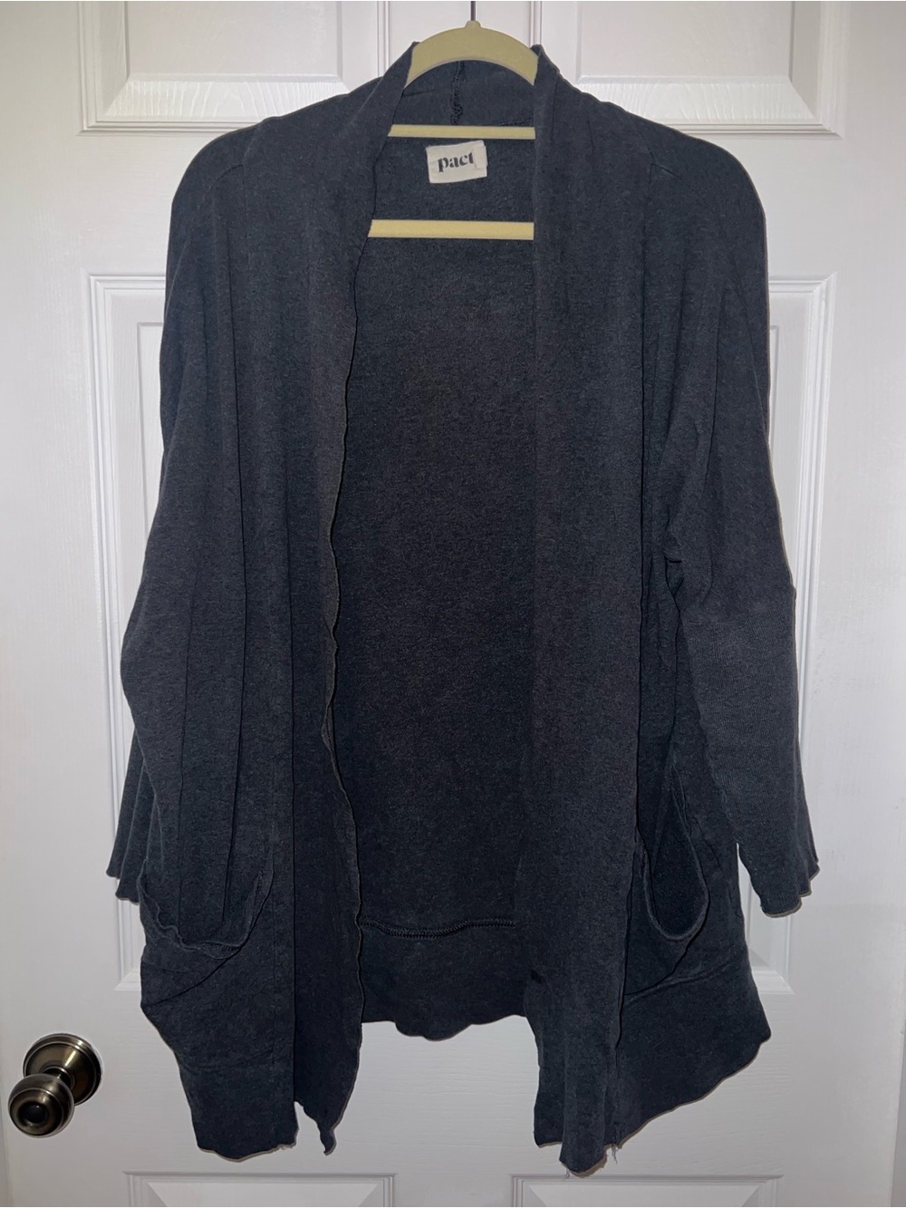 ‼️VGUC: Pact Organic Grey Cardigan Sweater - S/M